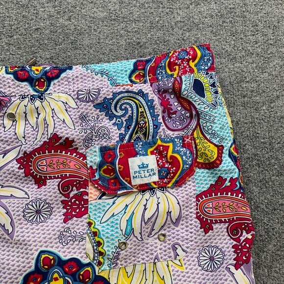 Peter Millar Swim Short Mens 2XL Tropical Paisley Beach Brief Lined Trunks *READ - Picture 9 of 11